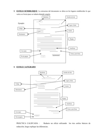 Estilos formales de redacción | DOC