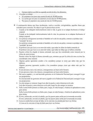 Estilo y redaccion  primer bimestre