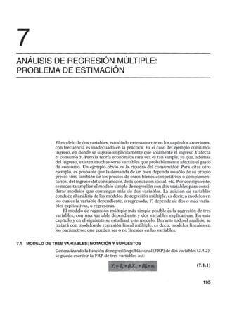 Estimación de modelos multivariados