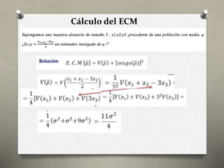 Cálculo del ECM 
 