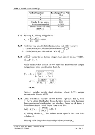 Estimasi ketidakpastian ca_o_semen | PDF