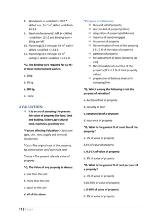 Estimating and costing complete note | PDF