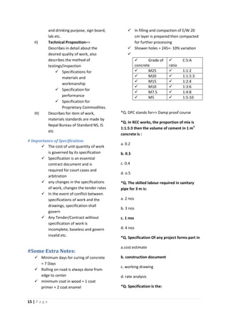 Estimating and costing complete note | PDF