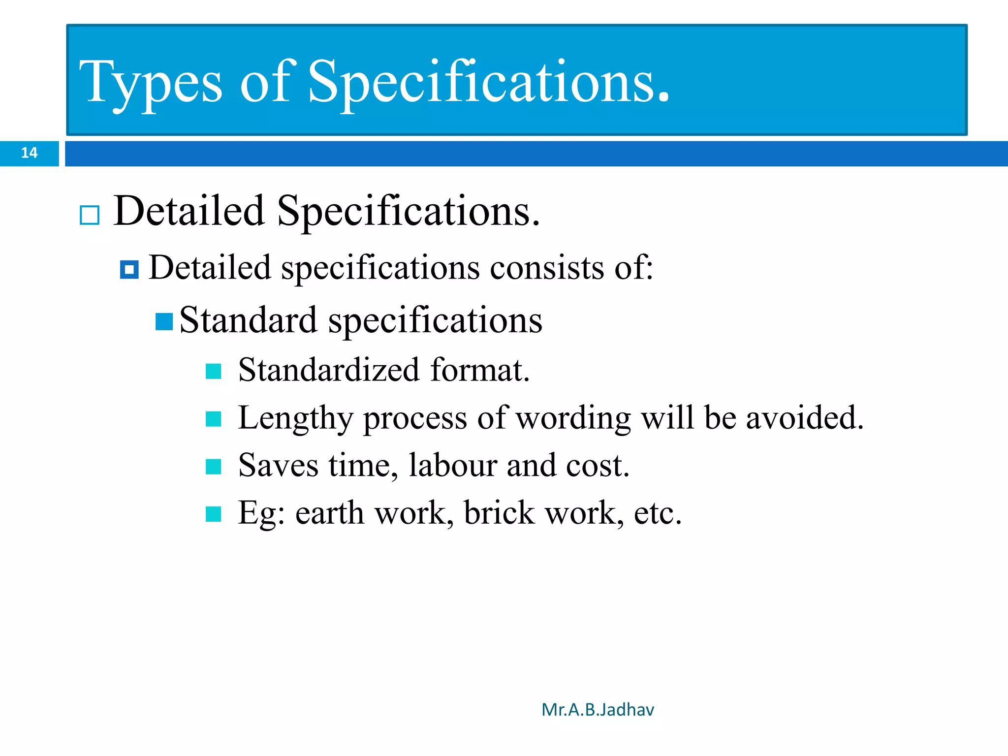 estimating and costing specification ppt -.pptx