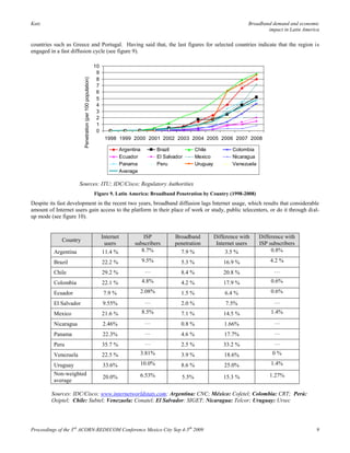 Estimating broadband demand and its economic impact in latin america   raul l. katz (2009)
