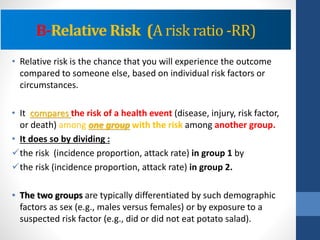 Relative Risk Dividing Estimating risk ,pptx | PDF