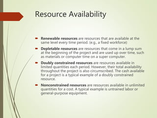 Less Available Resource Estimating time and cost resoures | PPT