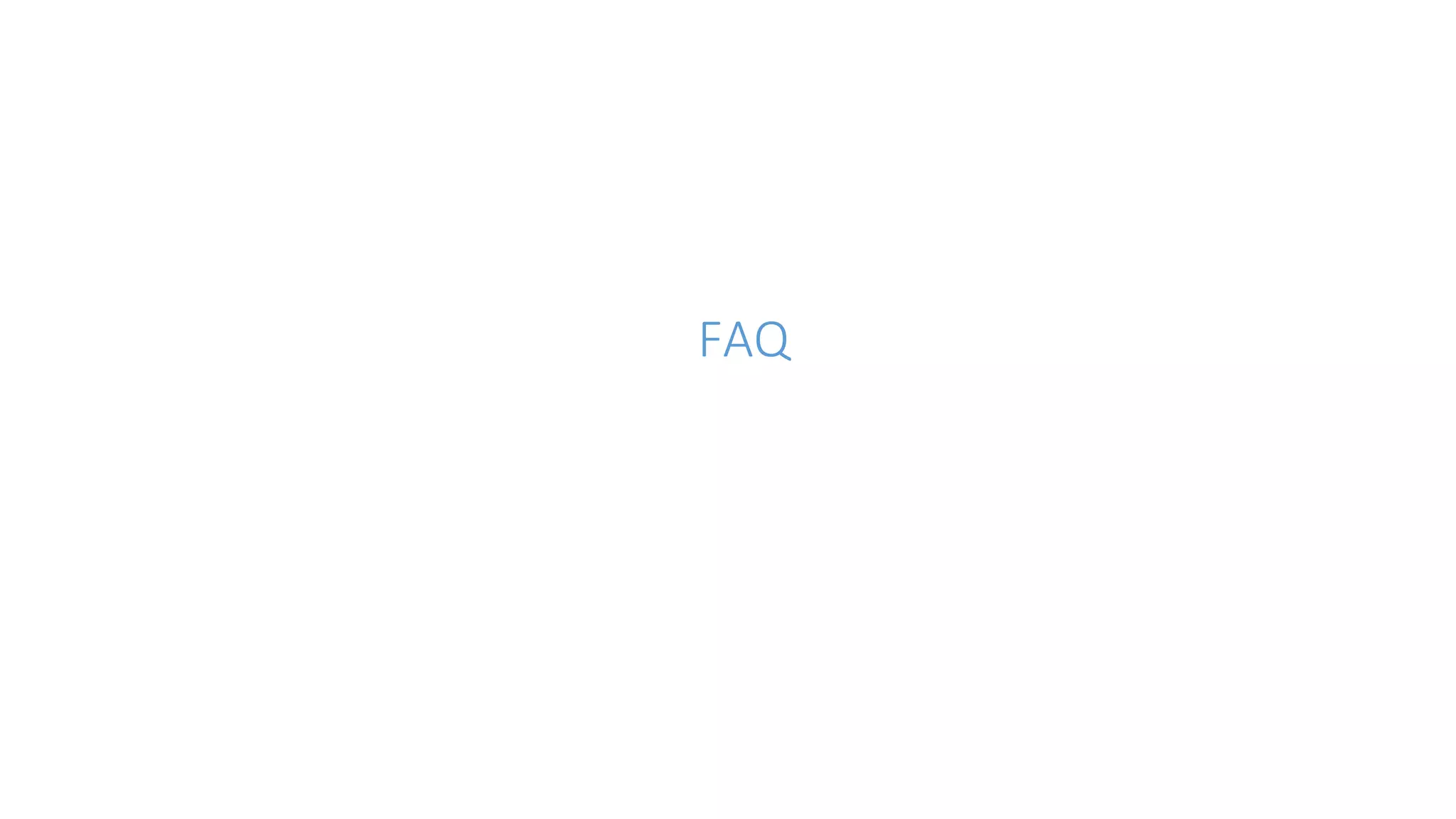 FAQ
 