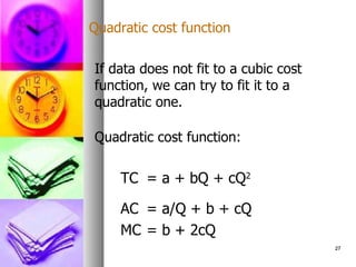 Estimation Of Production And Cost Function | PPT