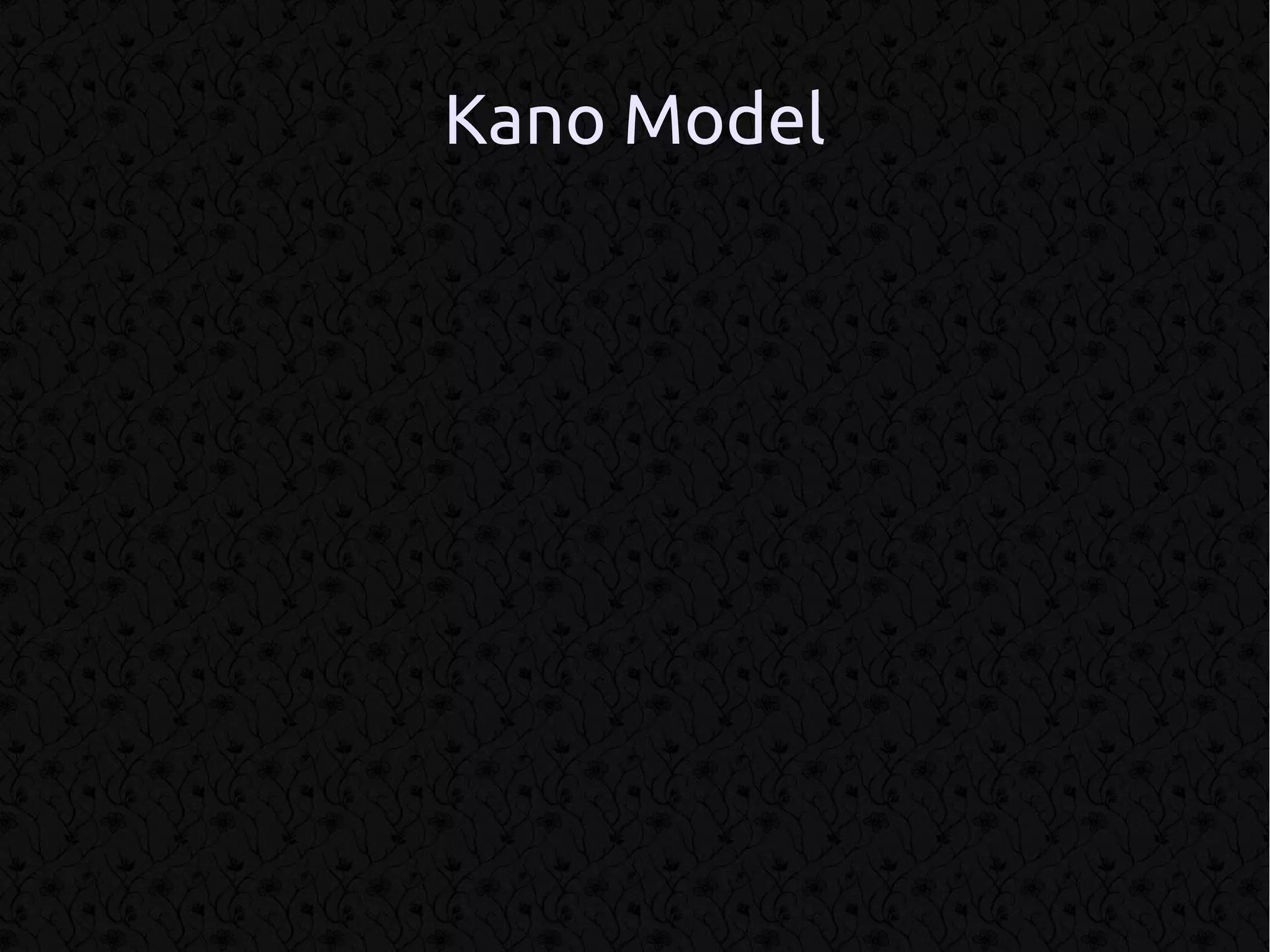 Kano Model
 