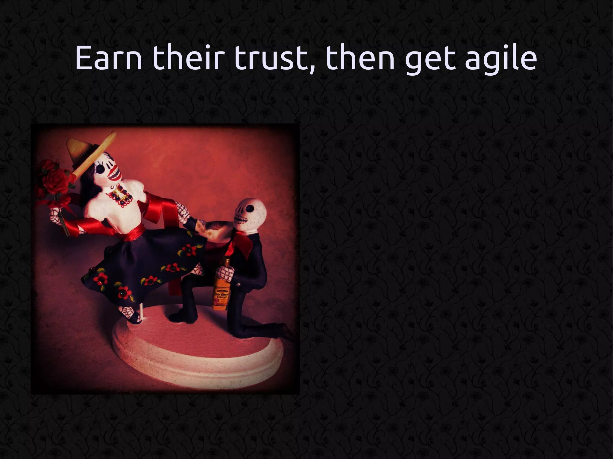 Earn their trust, then get agile
 
