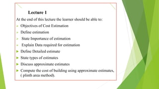 Estimation and Costing course lecture 1.pdf