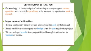 Estimation and Costing course lecture 1.pdf
