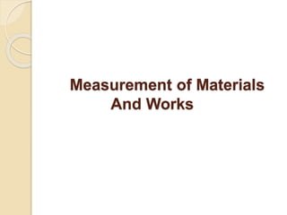 Estimation and Costing 