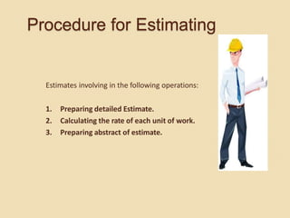 Estimation and Costing 