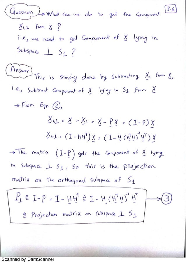 Estimation Theory Class (Handout 9)