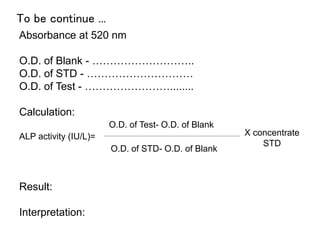 Estimation of alkaline phosphate | PPTX