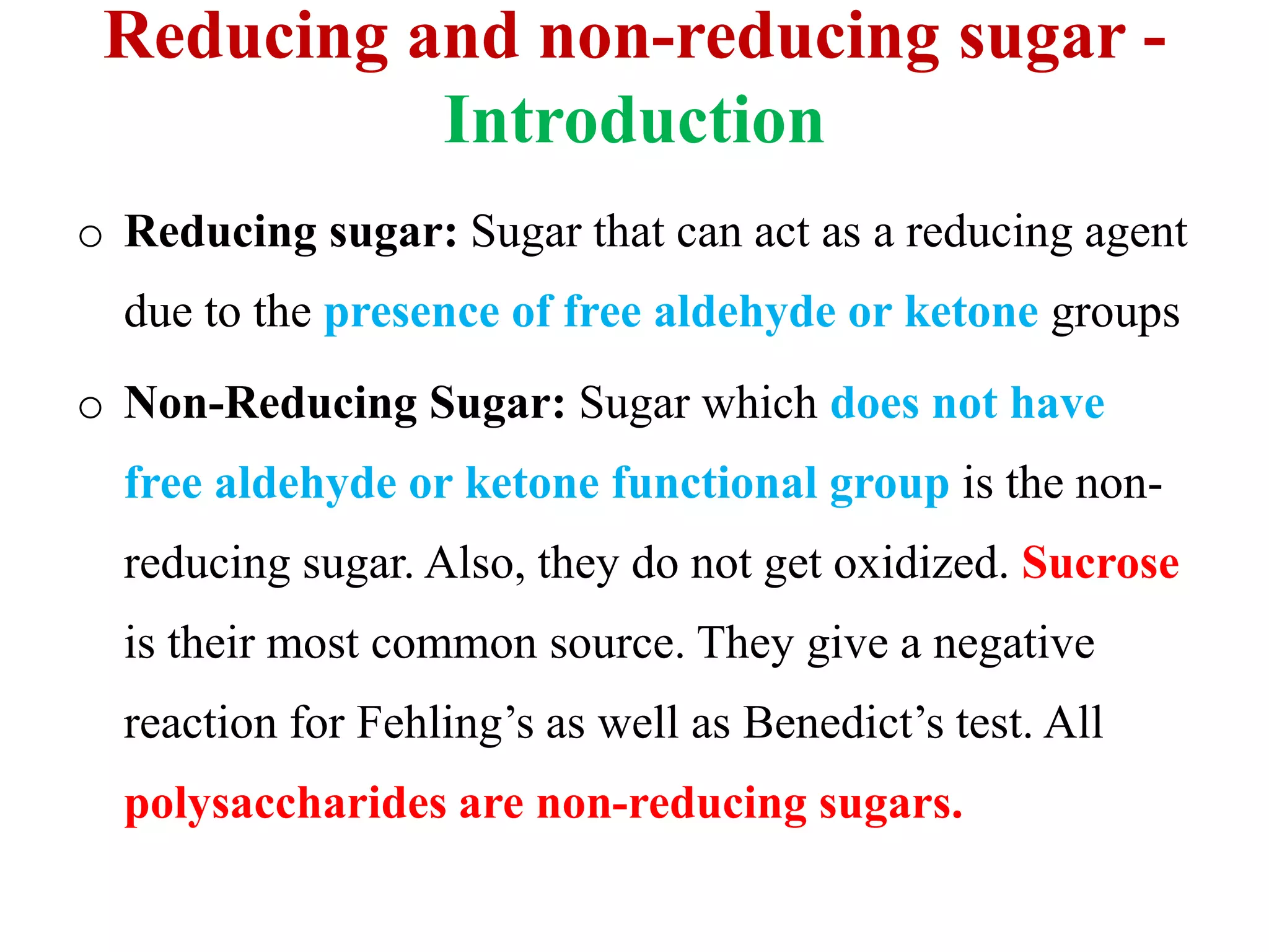 Which Statements About Reducing Sugars Are True Estimation of reducing and non reducing sugar | PPT