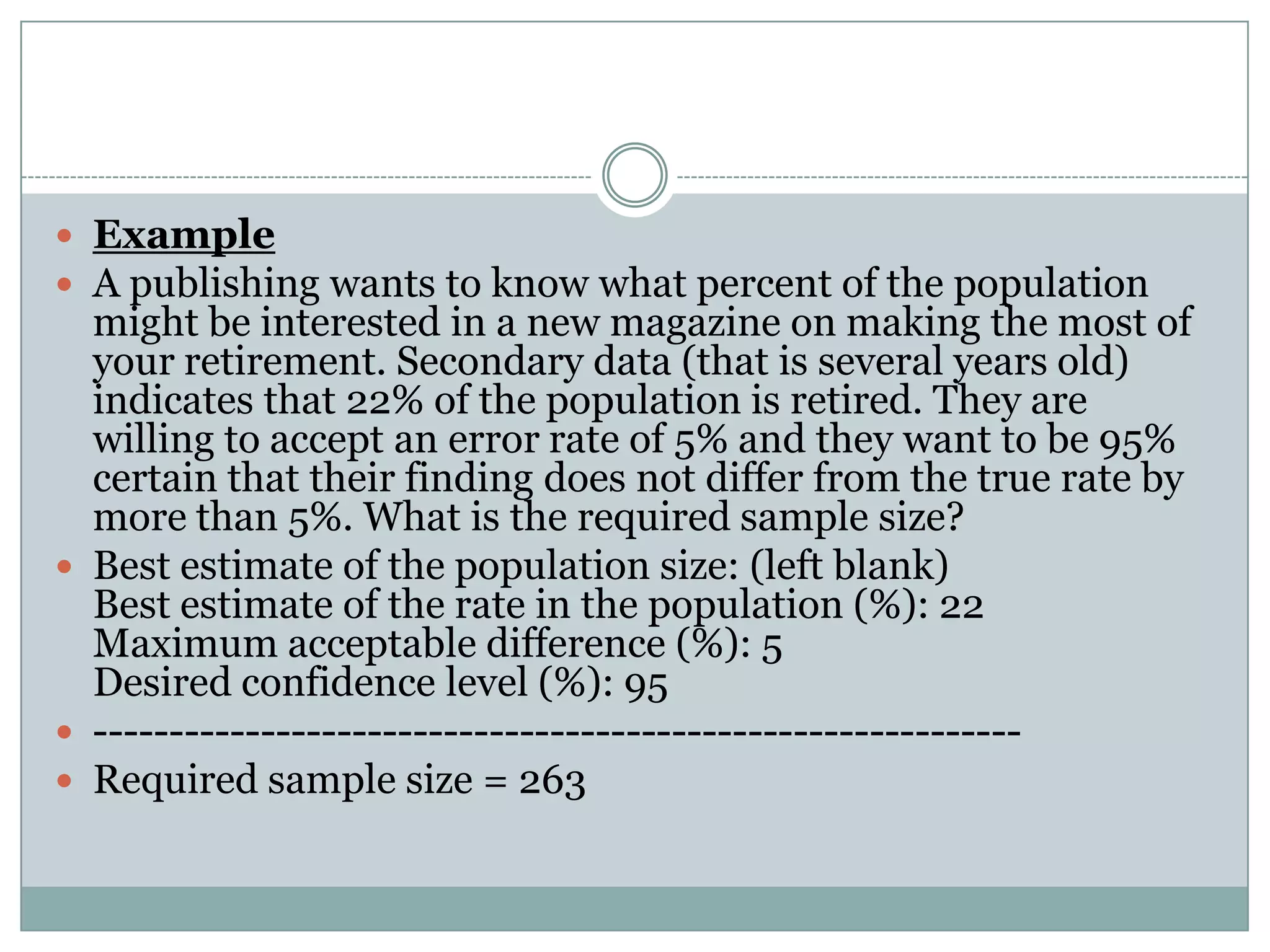 Estimation of sample size ppt