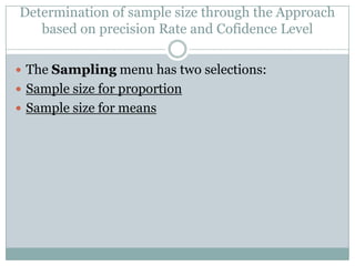 Estimation of sample size | PPTX