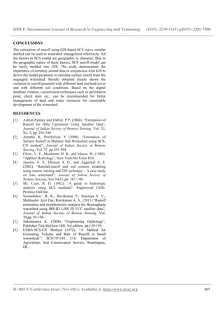 Estimation of surface runoff in nallur amanikere | PDF