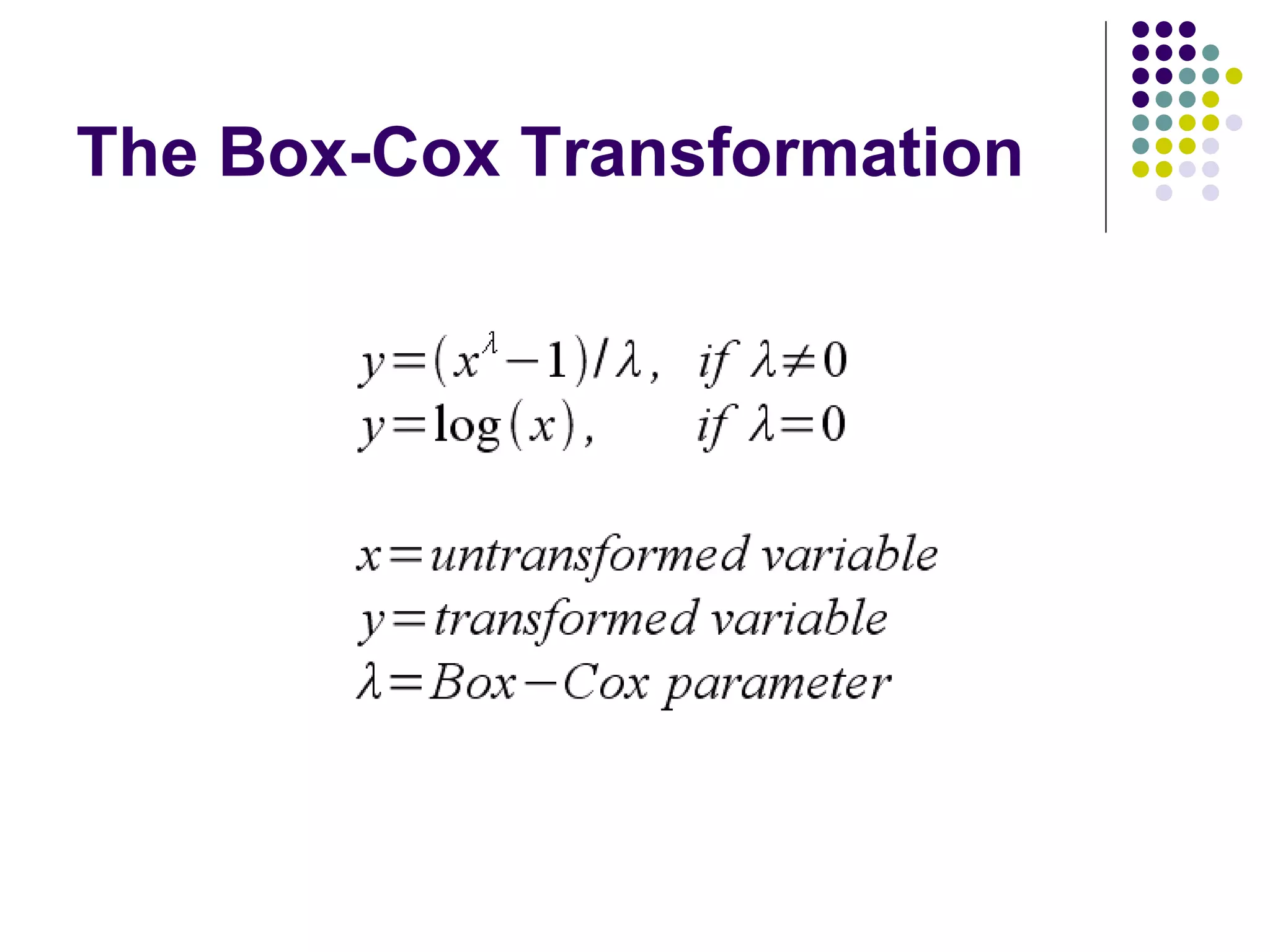 The Box-Cox Transformation 