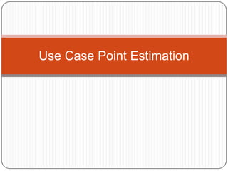 Use Case Point Estimation