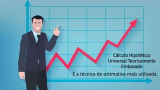 Cálculo Hipotético
Universal Teoricamente
Embasado
É a técnica de estimativa mais utilizada.
 