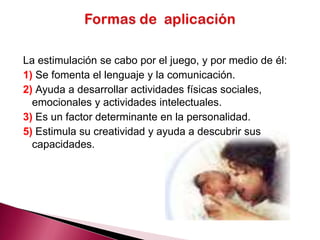  Pacientes con factores de riesgo pre, peri y postnatal.Pacientes normales desde recién nacidos hasta los 6 años de edad.Niños con daño neurológico encefálico.A quién va  dirigida la  Estimulación  Temprana