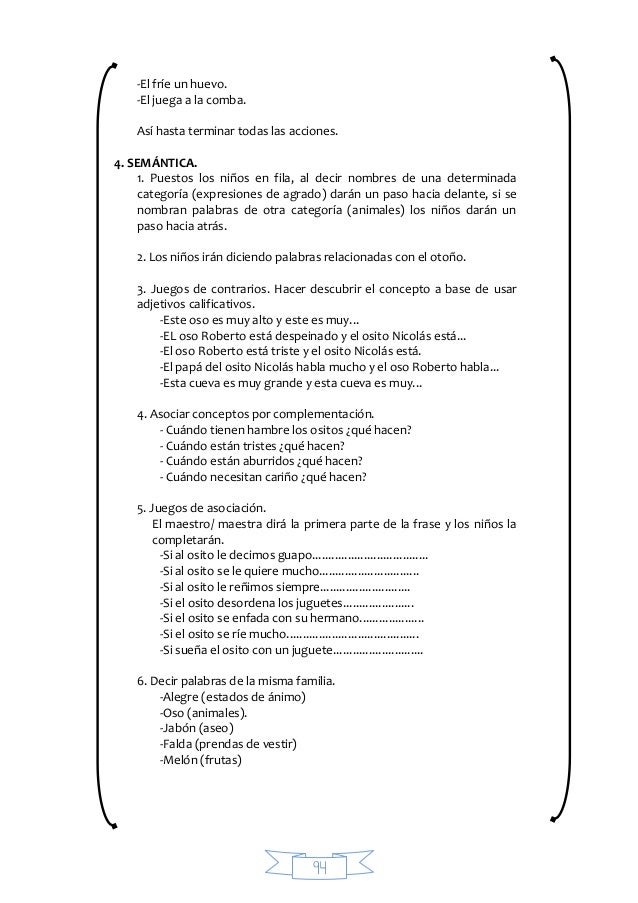Estimulacion Del Lenguaje Infantil Recopilacion De Juegos
