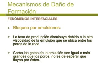 Mecanismos de Daño de
Formación
 