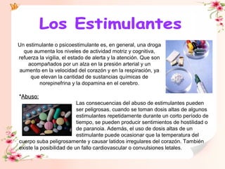 Estimulantes y depresores | PPT