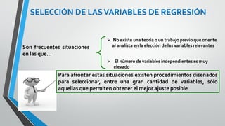 Ing. William león Velásquez
El director de recursos humanos de Ventas S.A. está
entrevistando y seleccionando nuevos vendedores.
El ha diseñado una prueba que le ayudará a realizar la
mejor selección posible para la fuerza de ventas.
EJEMPLO 2
• Con el fin de probar la validez de
la prueba para predecir las
ventas semanales, él eligió
vendedores experimentados y
aplicó la prueba a cada uno.
• La calificación de cada vendedor
fue entonces pareada con sus
ventas semanales.
 