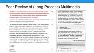 Peer Review of (Long Process) Multimedia
 