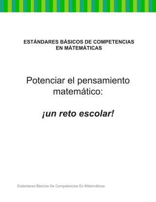 Estándares básicos de competencias en matemáticas | PDF