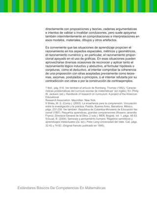 Estándares básicos de competencias en matemáticas | PDF
