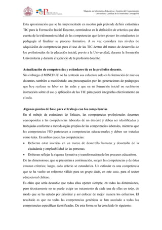 Estándares de competencias tic para la docencia | PDF