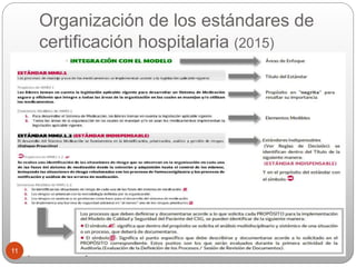 Estándarés de certificación de hospitales. actualización 2015