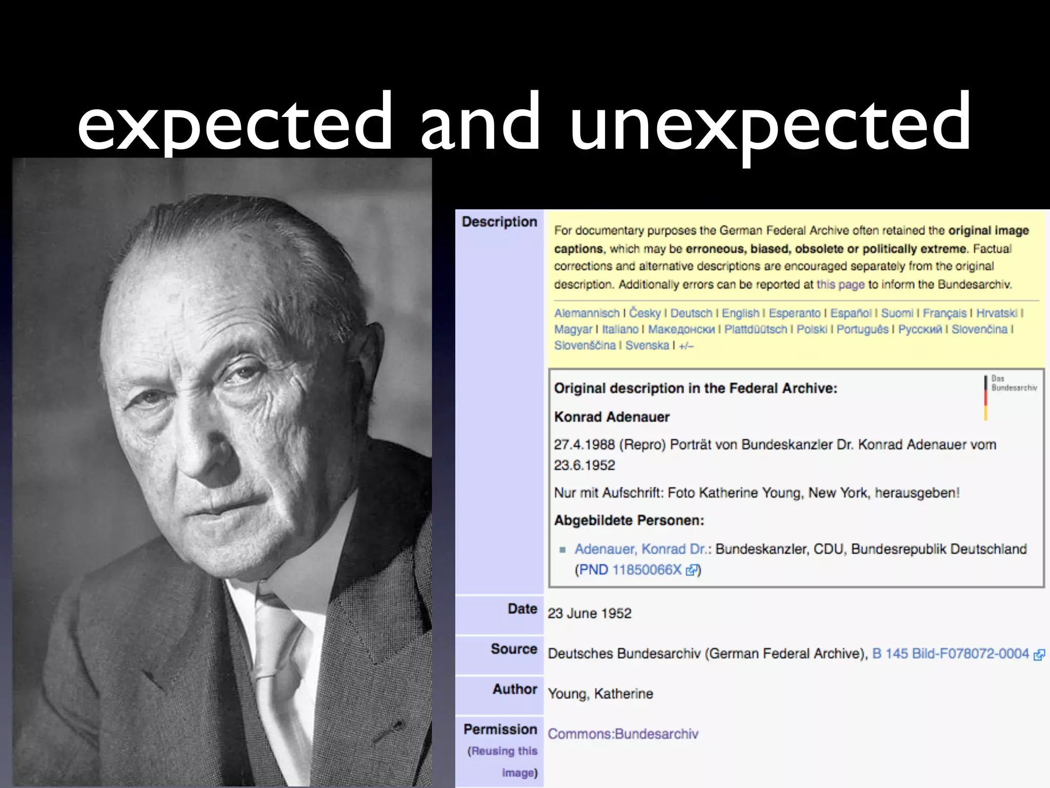 expected and unexpected
 