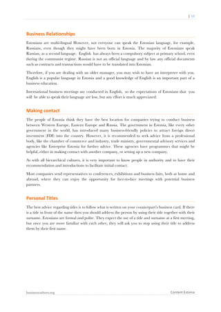 Gallery Detail: Estonian Business Culture Guide Learn About Estonia