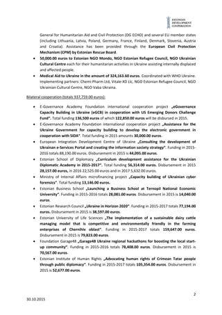 2
30.10.2015
General for Humanitarian Aid and Civil Protection (DG ECHO) and several EU member states
(including Lithuania...