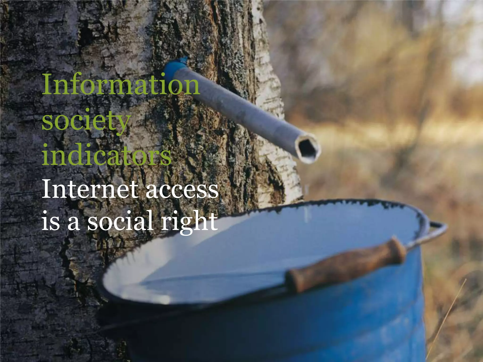 Information
society
indicators
Internet access
is a social right

 