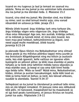 Estonian Praise Worship Thanksgiving Tract