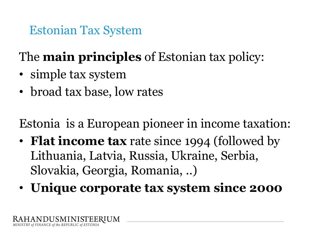 Estonian Taxes and Tax Structure 2013