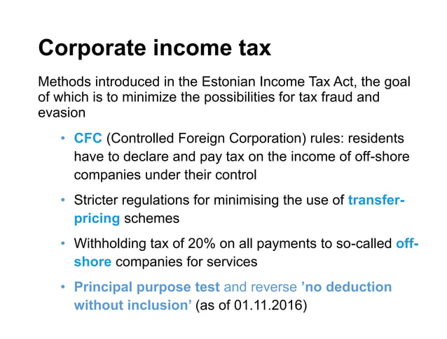 Estonian taxes and tax structure | PPT