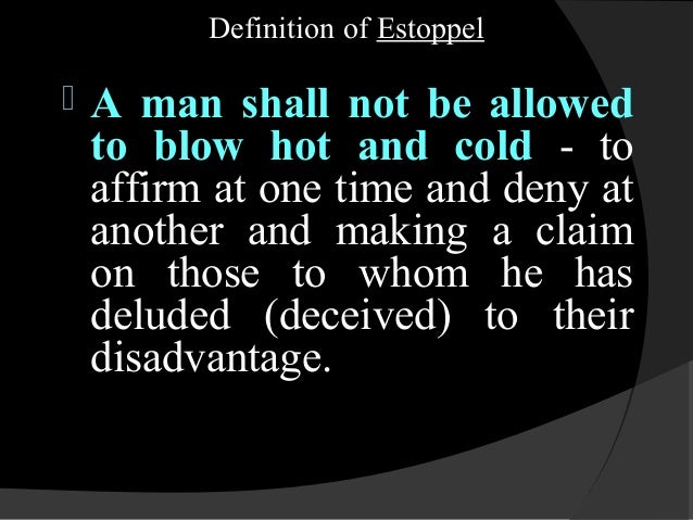 Estoppel