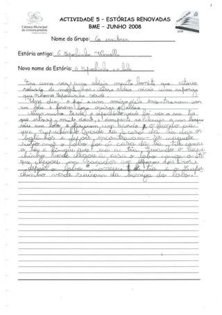 Férias na BME 2008 - Estórias Renovadas