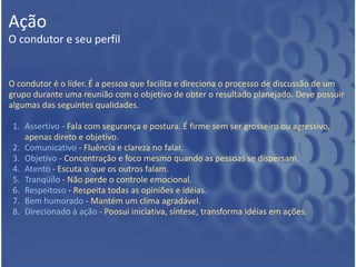 Dieta de reuniãoA melhor reunião é... A que não acontece!Jan Fields, vice do McDonald´s, disse em entrevista à revista Exame: "Reuniões fazem com que as pessoas percam o foco no trabalho. Sempre que estão em uma reunião, não estão fazendo aquilo que deveriam fazer."2 min