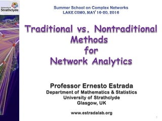 1
Professor Ernesto Estrada
Department of Mathematics & Statistics
University of Strathclyde
Glasgow, UK
www.estradalab.org
 