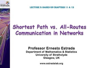 Traditional vs Nontraditional Methods for Network Analytics - Ernesto Estrada